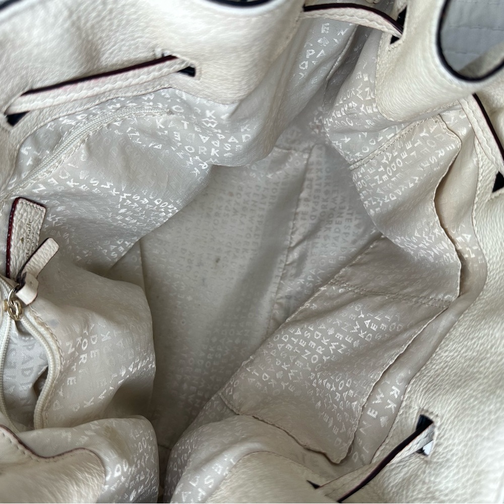 Kate Spade Cream/Beige 100% Cow Leather Shoulder Bag with Tassel - Picture 9 of 16
